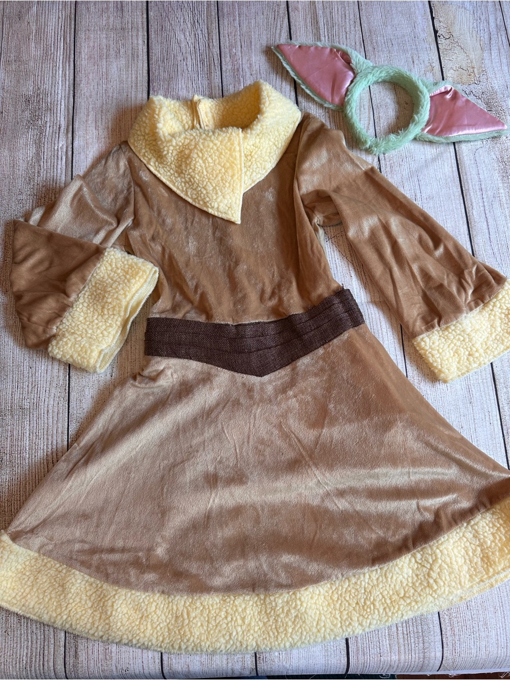 Star Wars Yoda Costume Kids Medium Jedi Robe Dress Green Ears